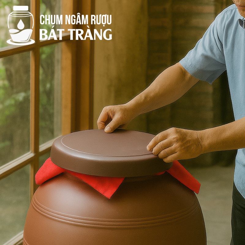 Đậy nắp chum rượu