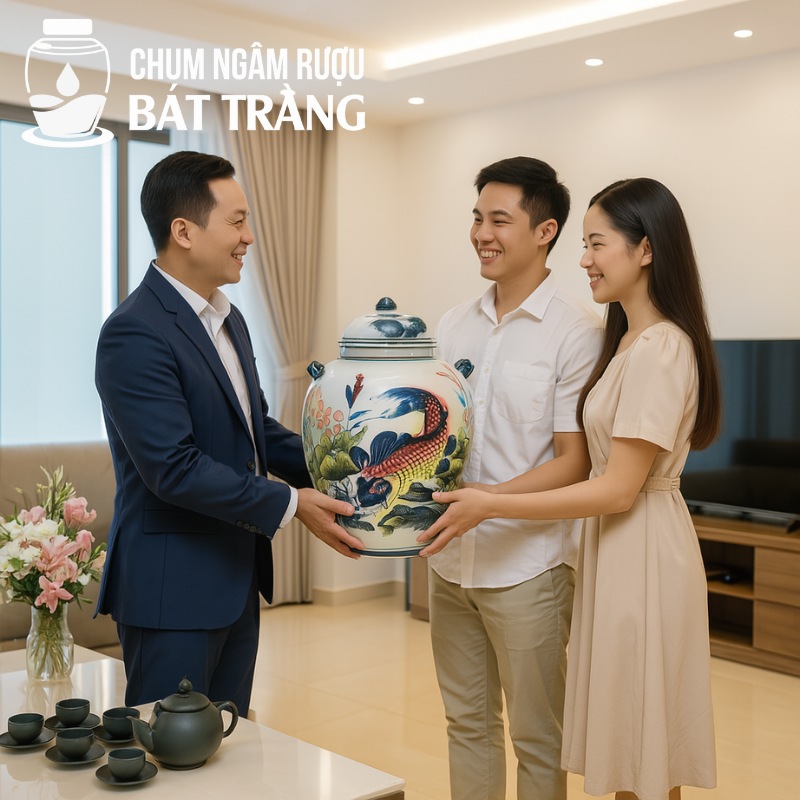 Chum rượu Bát Tràng làm quà tặng