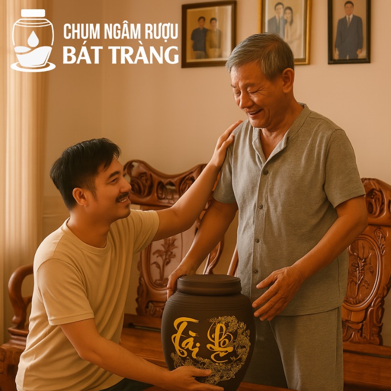 Chum rượu Bát Tràng làm quà tặng