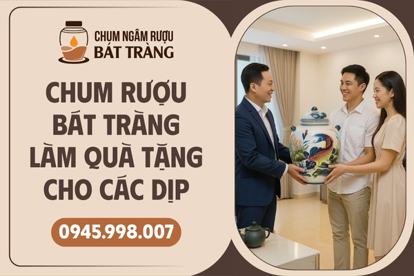Chum rượu Bát Tràng làm quà tặng