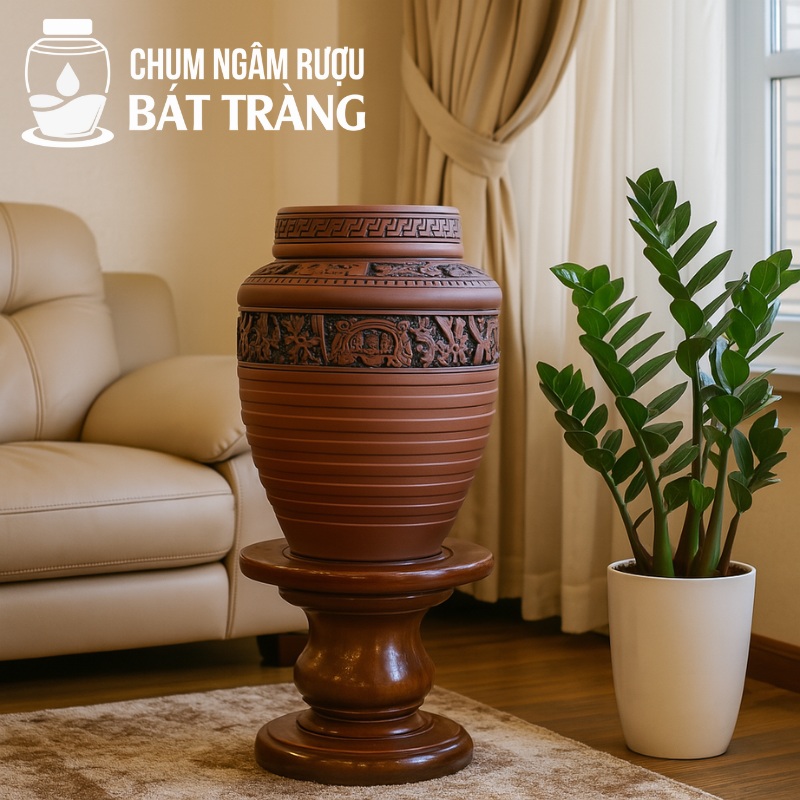 Chum rượu Bát Tràng trang trí phòng khách gia đình
