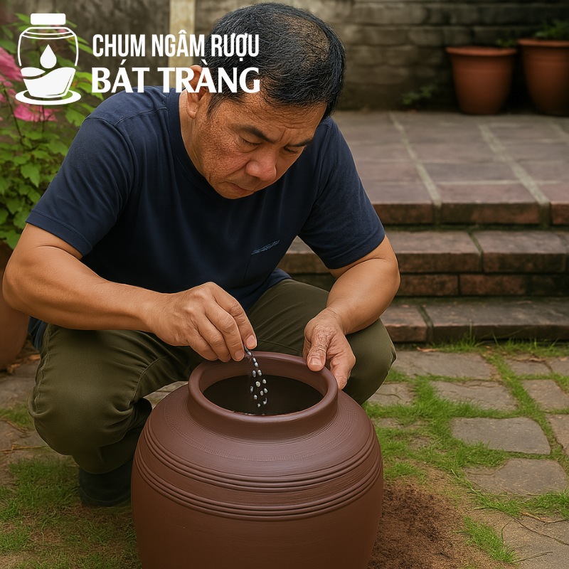 Mẹo vệ sinh chum rượu Bát Tràng