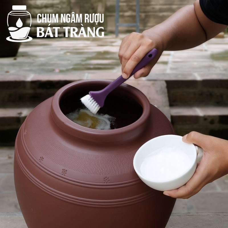 Mẹo vệ sinh chum rượu Bát Tràng