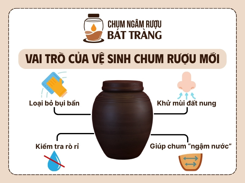 Xử lý chum ngâm rượu mới mua