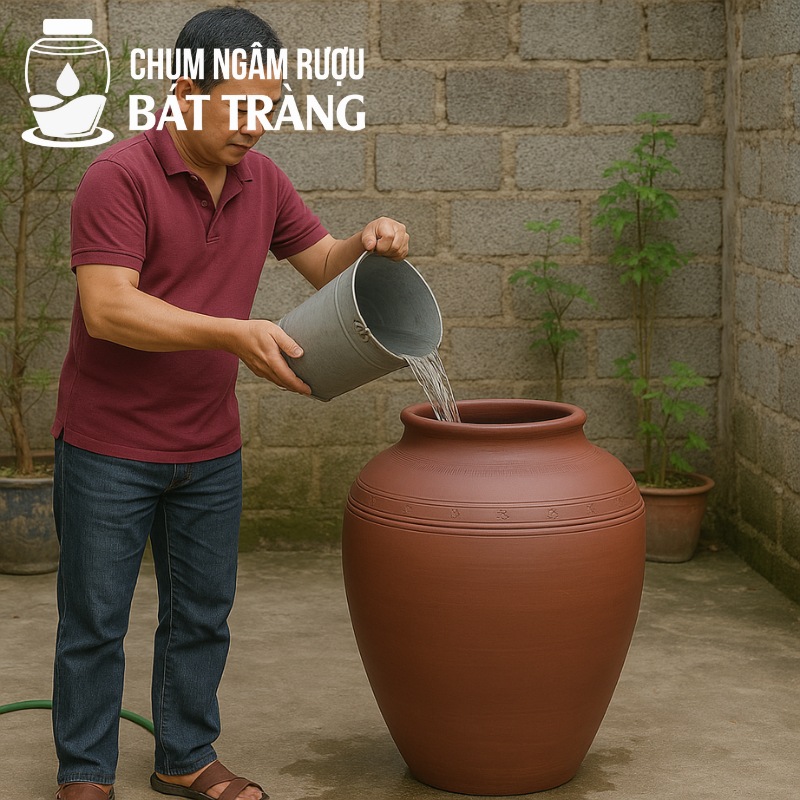 Vệ sinh chum rượu mới