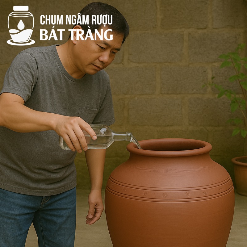 Vệ sinh chum rượu mới