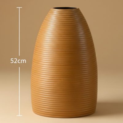 Kích thước Bình Hoa Dáng Chuông Màu Nâu Vàng Vân Sọc Bát Tràng ST-BH02