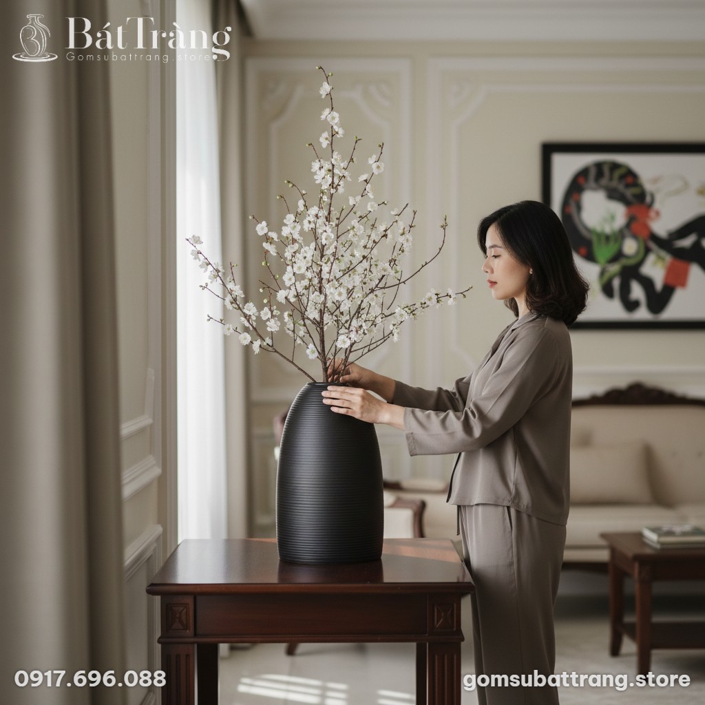 cận cảnh 1 người phụ nữ Việt Nam trang phục ở n...