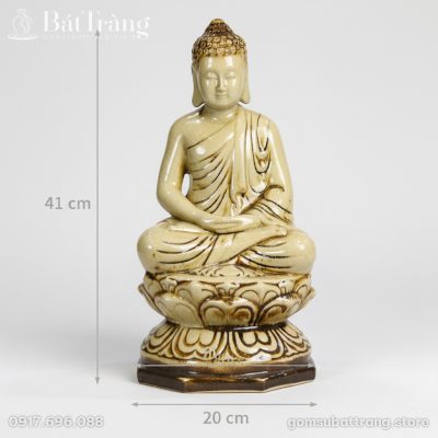 Kích thước Tượng Phật Thích Ca Thiền Định Men Rạn Bát Tràng ST-TG02
