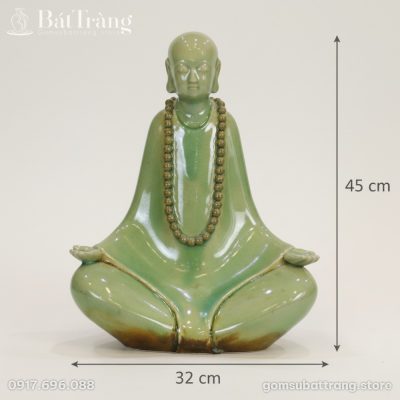 Kích thước Tượng Phật Thiền Định Men Ngọc An Lạc Bát Tràng ST-TG03