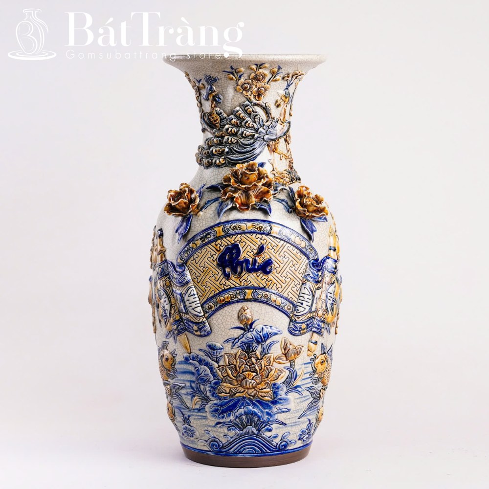 Lọ hoa thờ men rạn