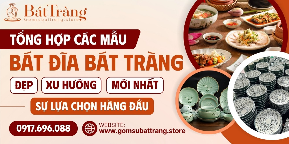 Các mẫu bát đĩa Bát Tràng đẹp