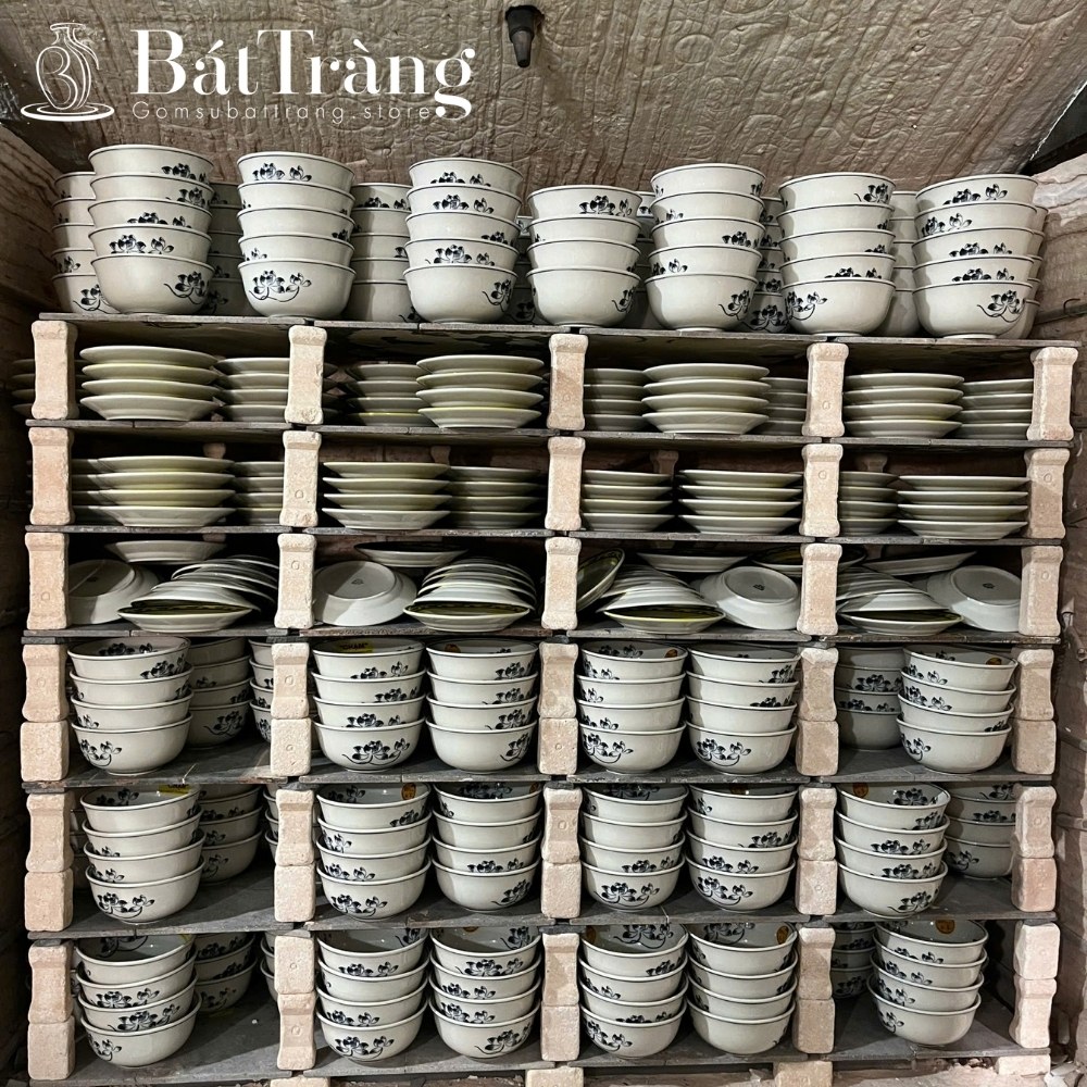Nung bát đĩa Bát Tràng