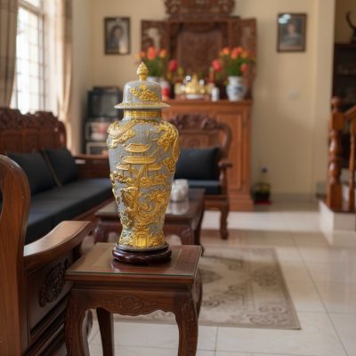 Chóe thờ men rạn dát vàng cao 80cm đặt uy nghi ...