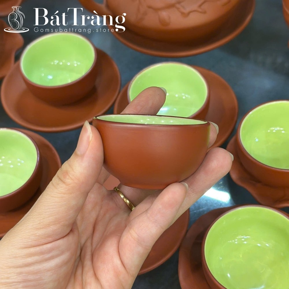 Bộ ấm chén Bát Tràng