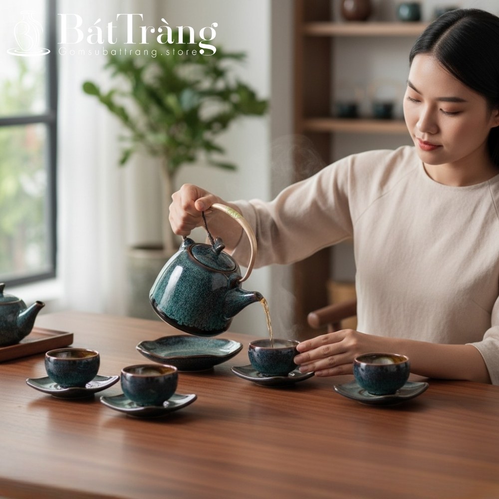 Ấm chén Bát Tràng