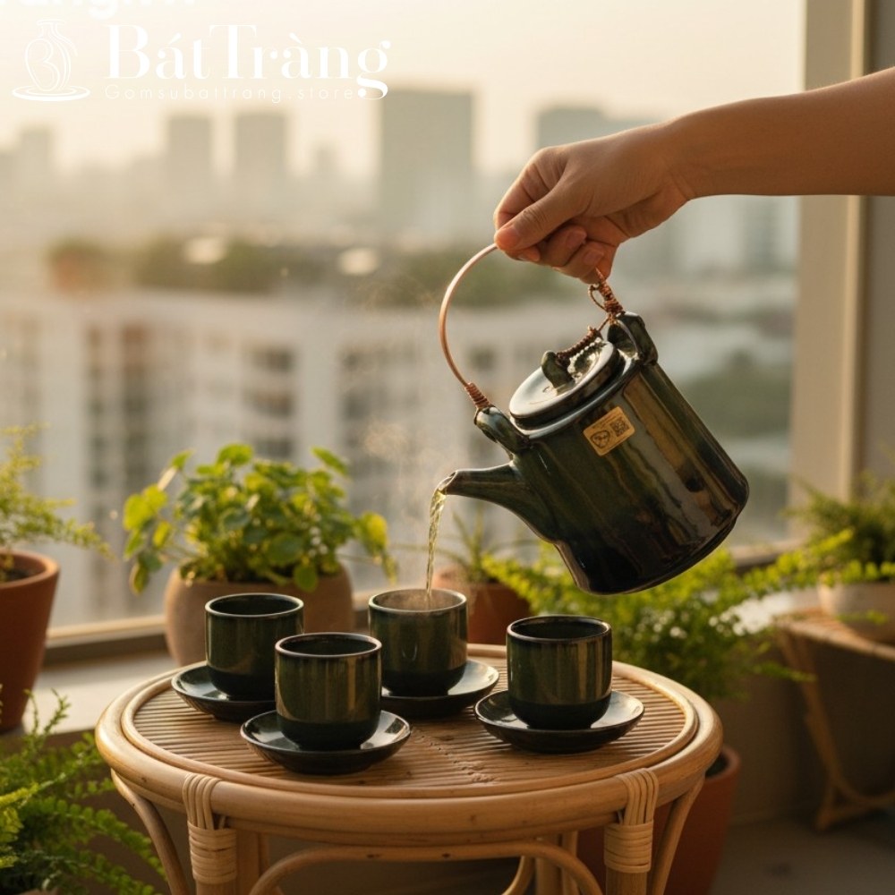 Ấm chén Bát Tràng