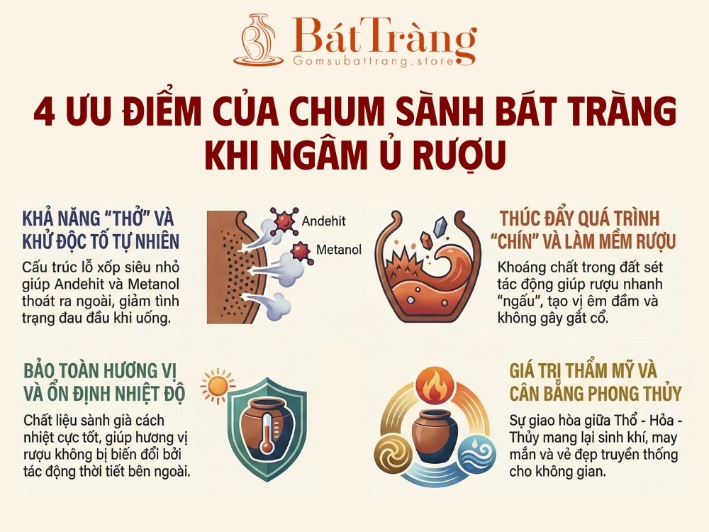 4 ưu điểm của chum sành Bát Tràng
