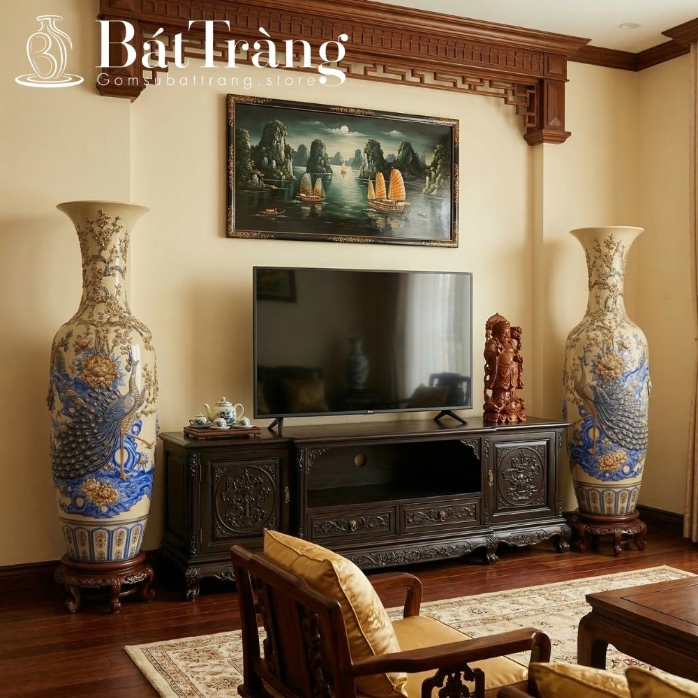 Lộc bình gốm sứ Bát Tràng