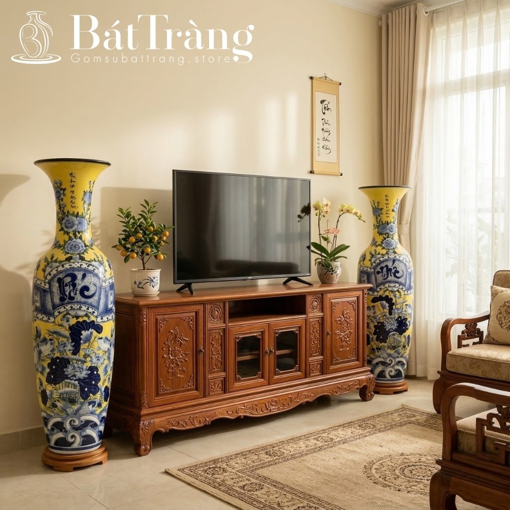 Lộc bình gốm sứ Bát Tràng