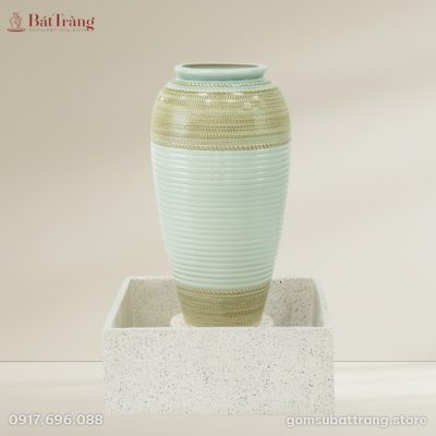 Chum nước men màu thổ cẩm hỏa biến trơn bóng ST-CN04