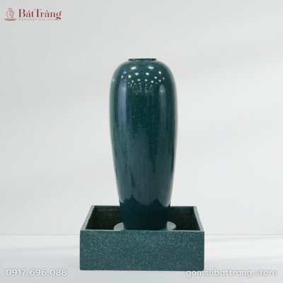 Chum nước men xanh coban hỏa biến trơn bóng ST-TN03