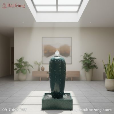 Chum nước men xanh ngọc galaxy Bát Tràng đứng t...