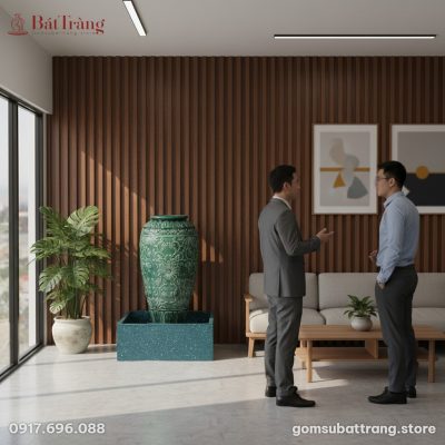 Chum nước phong thủy men xanh ngọc lục bảo đặt ...