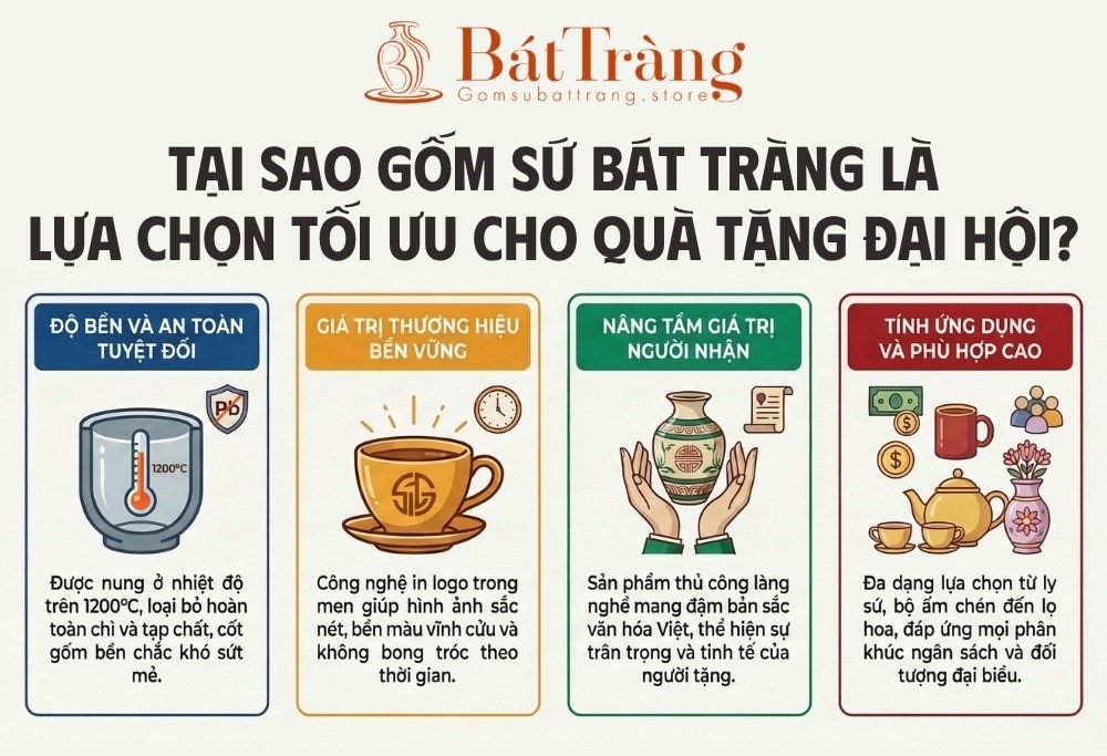 Lý do quà tặng gốm sứ Bát Tràng được ưa chuộng
