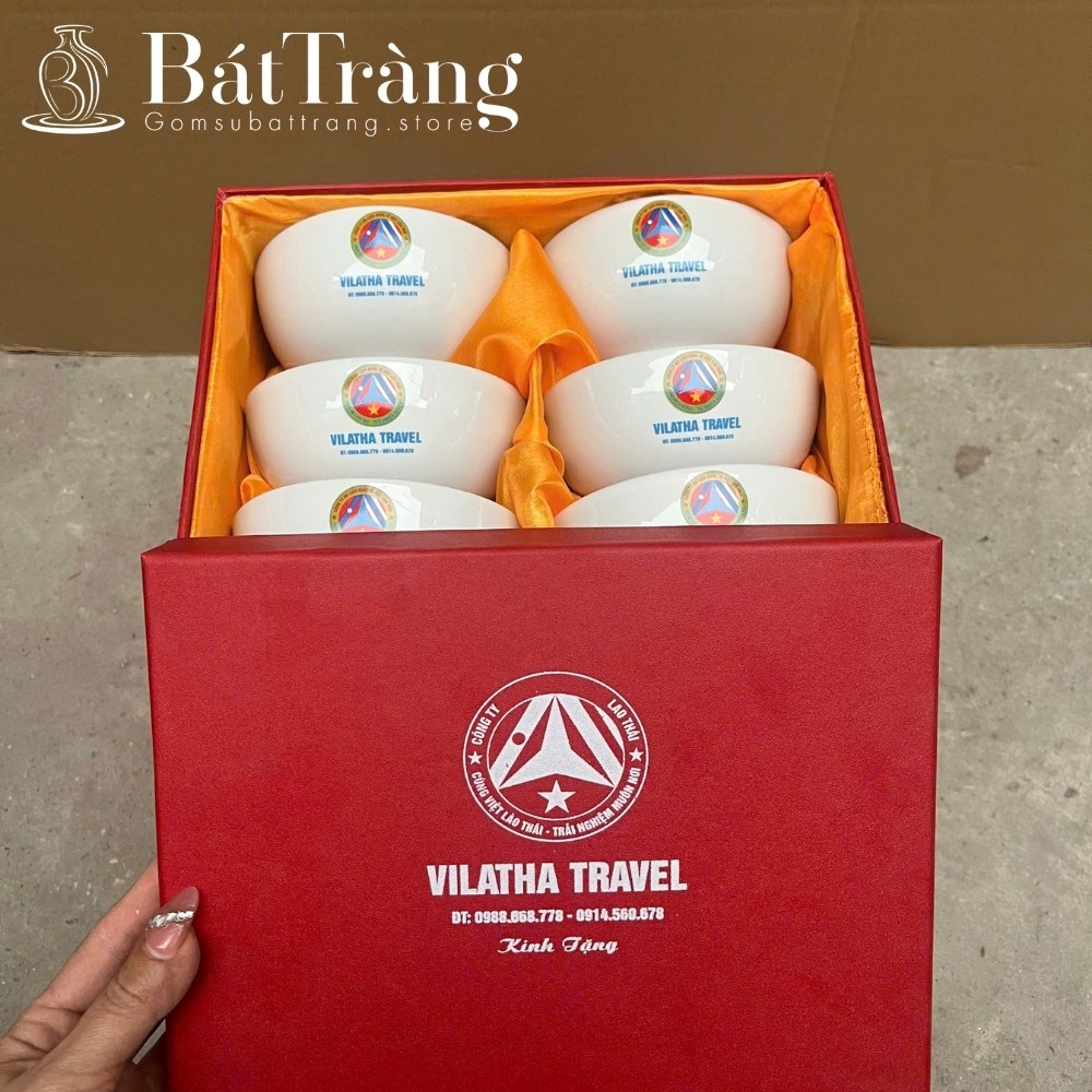 Bộ bát cơm in logo quà tặng