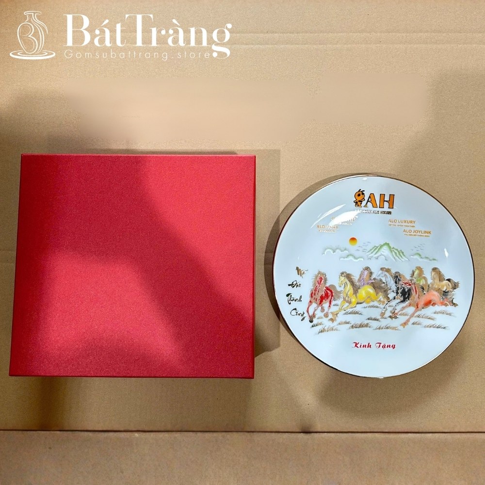 Đĩa cảnh in logo quà tặng