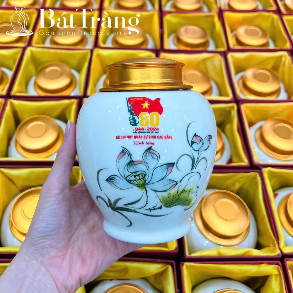 Hũ đựng trà in logo quà tặng