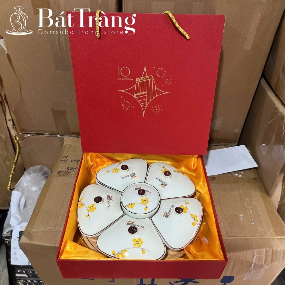 Khay mứt in logo quà tặng