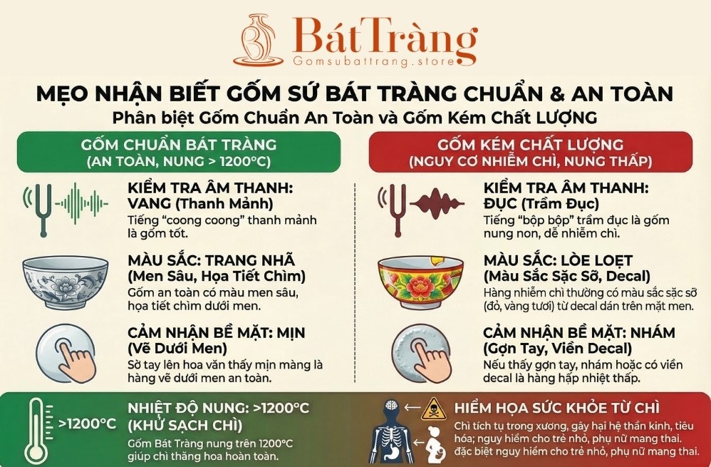 Độ an toàn của gốm sứ Bát Tràng