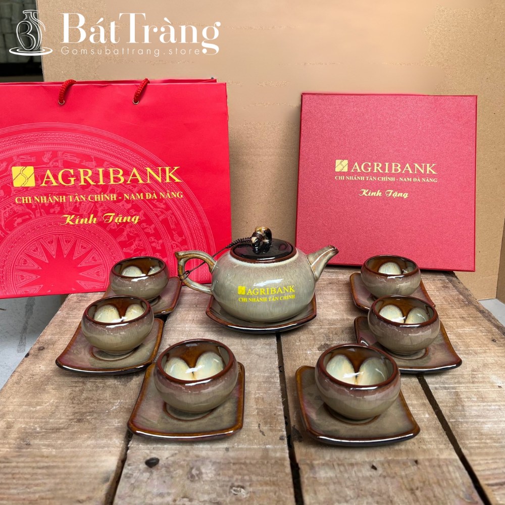 Bộ ấm chén in logo