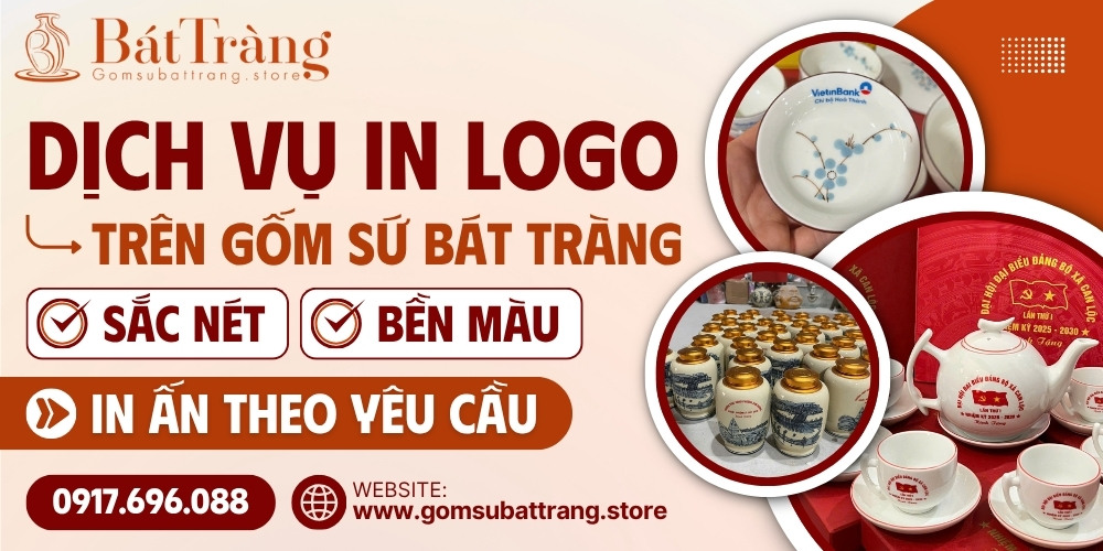 Dịch vụ in logo lên gốm sứ Bát Tràng