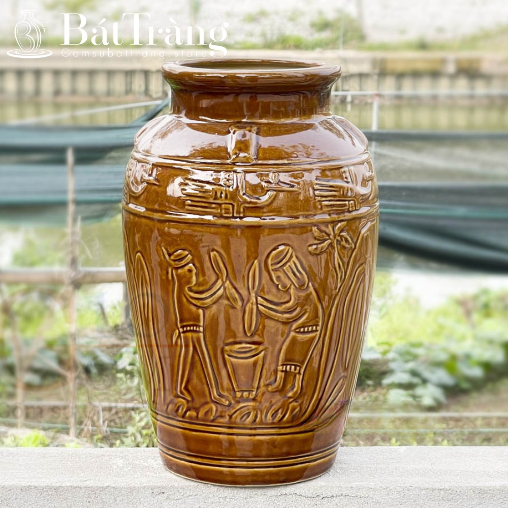 Chum nước men nâu