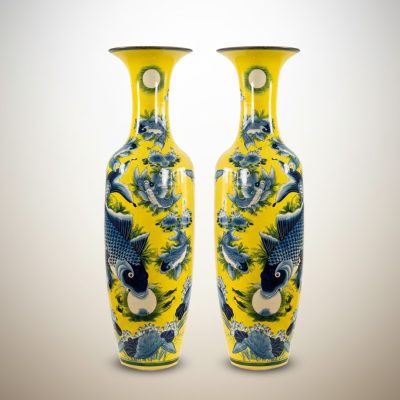 Lục bình Bát Tràng hoạt tiết sen chép men vàng BT-LB02 - Ảnh đại diện