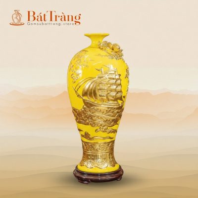 Mai bình Thuận Buồm Xuôi Gió dát vàng màu vàng ST-MB05 - Ảnh đại diện