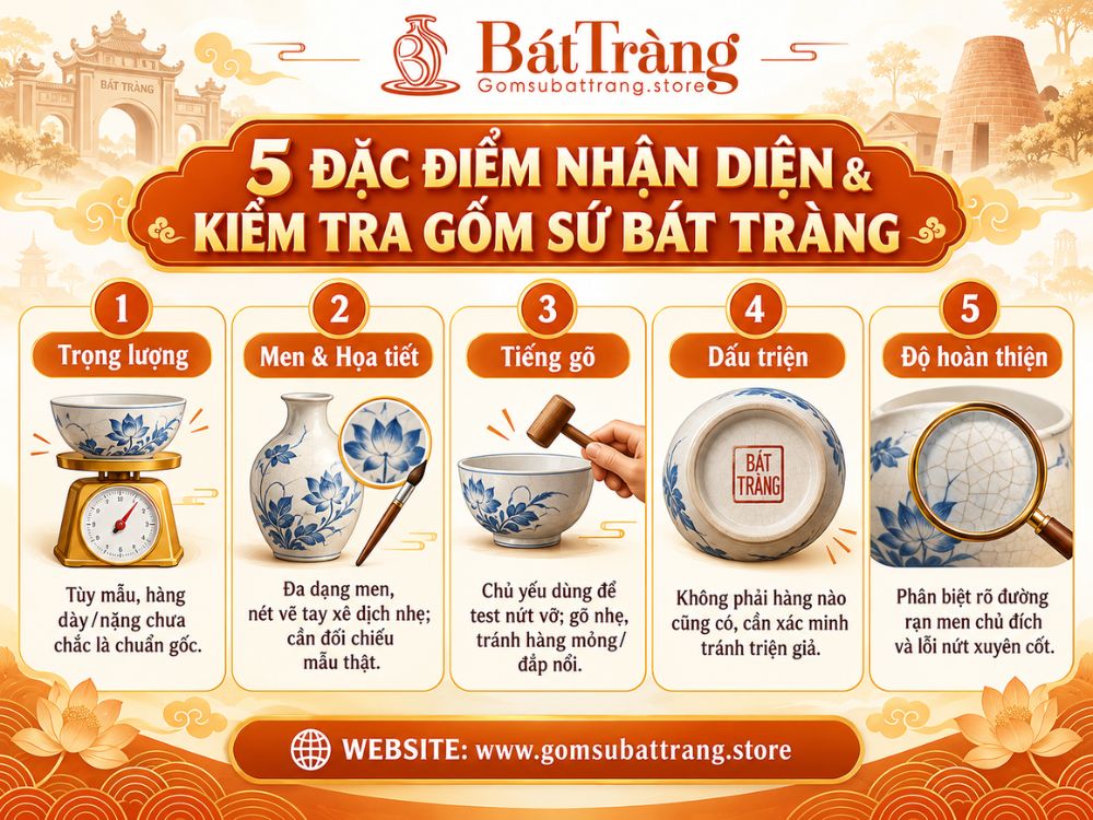 5 đặc điểm nhận diện gốm Bát Tràng