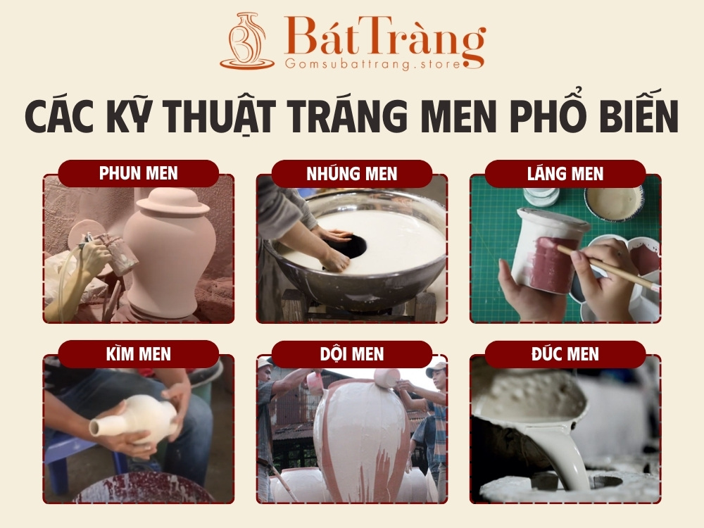 Các kỹ thuật tráng men phổ biến