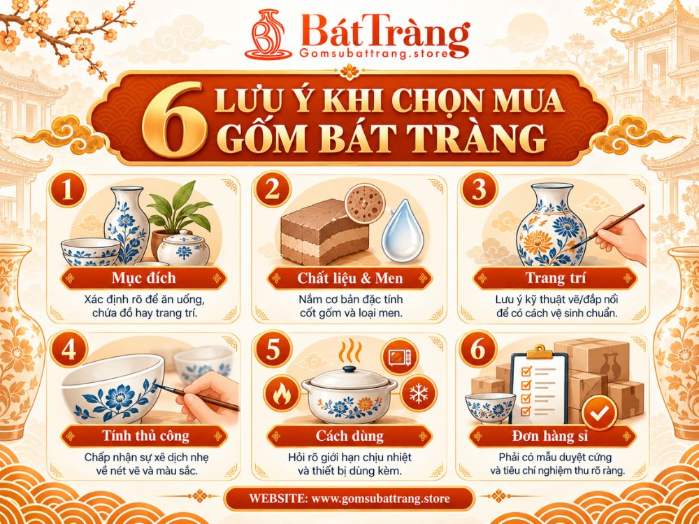 6 lưu ý khi chọn mua gốm Bát Tràng