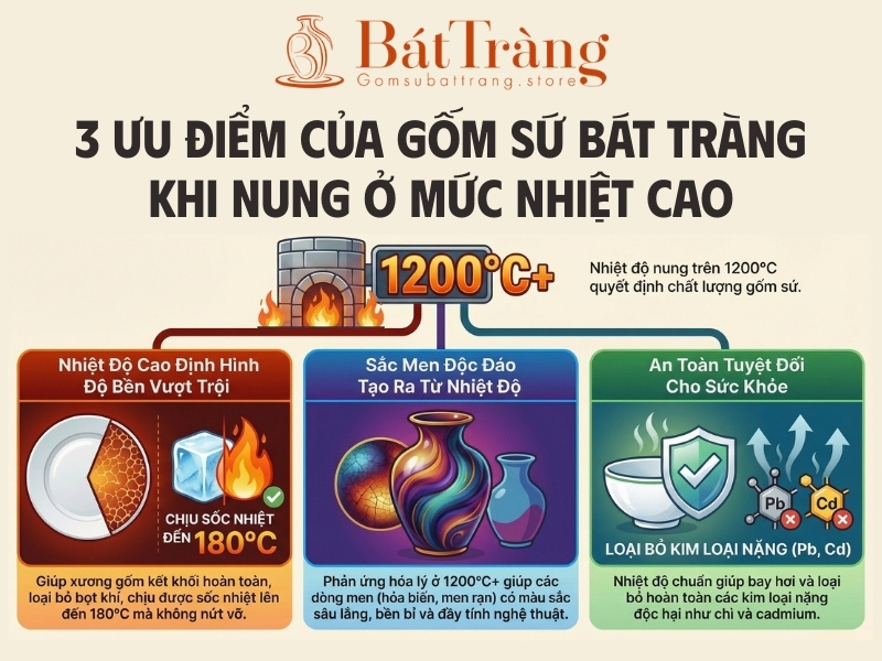 Ưu điểm khi nung sản phẩm ở nhiệt độ cao
