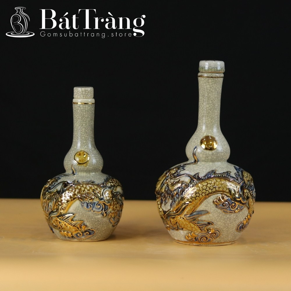 Nậm rượu men rạn Bát Tràng