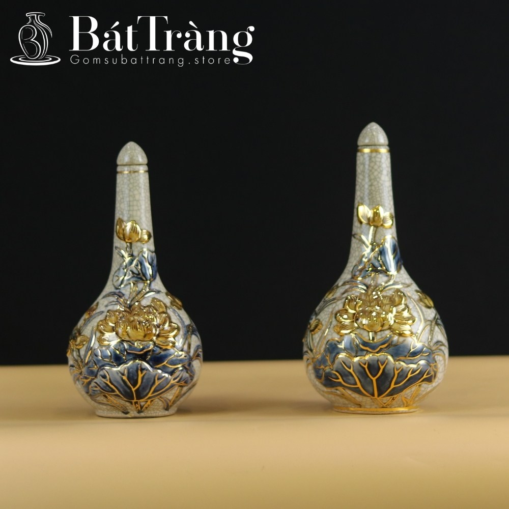 Nậm rượu men rạn Bát Tràng