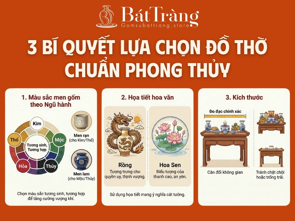 3 bí quyết lựa chọn đồ thờ phong thủy