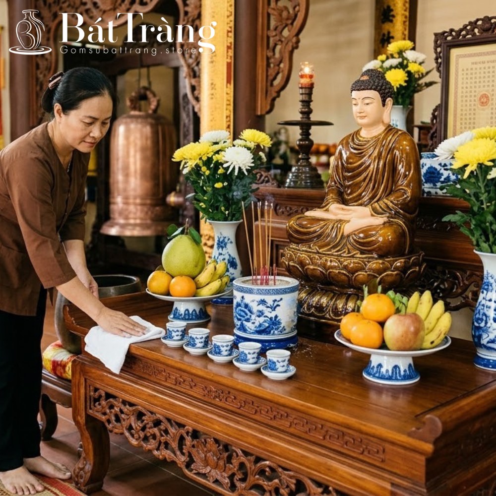 Các vệ sinh và bảo quản đồ thờ