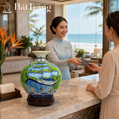 Bình Hút Lộc Thuận Buồm Xuôi Gió & Cây Tùng Vẽ Vàng ST-HL03 - Chi tiết 1