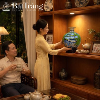 Bình Hút Lộc Thuận Buồm Xuôi Gió & Cây Tùng Vẽ Vàng ST-HL03 - Chi tiết 4