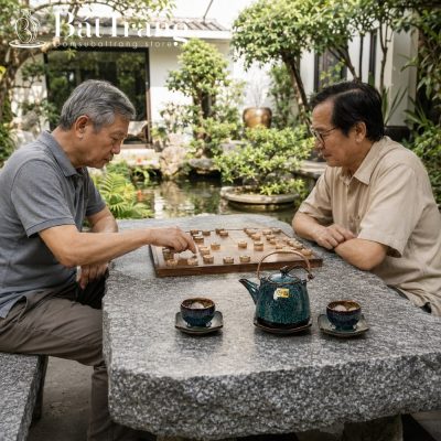 Bộ Ấm Chén Men Hỏa Biến Xanh Ngọc Lam Quai Đồng Bát Tràng ST-AC04 - Chi tiết 3